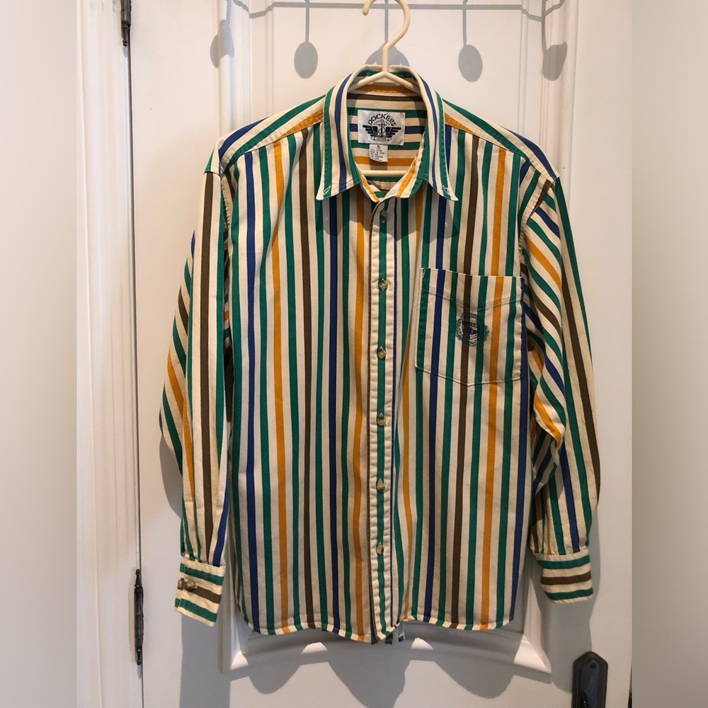 DOCKERS from Levi’s  Men's Vertical Stripe Button-Down Shirt